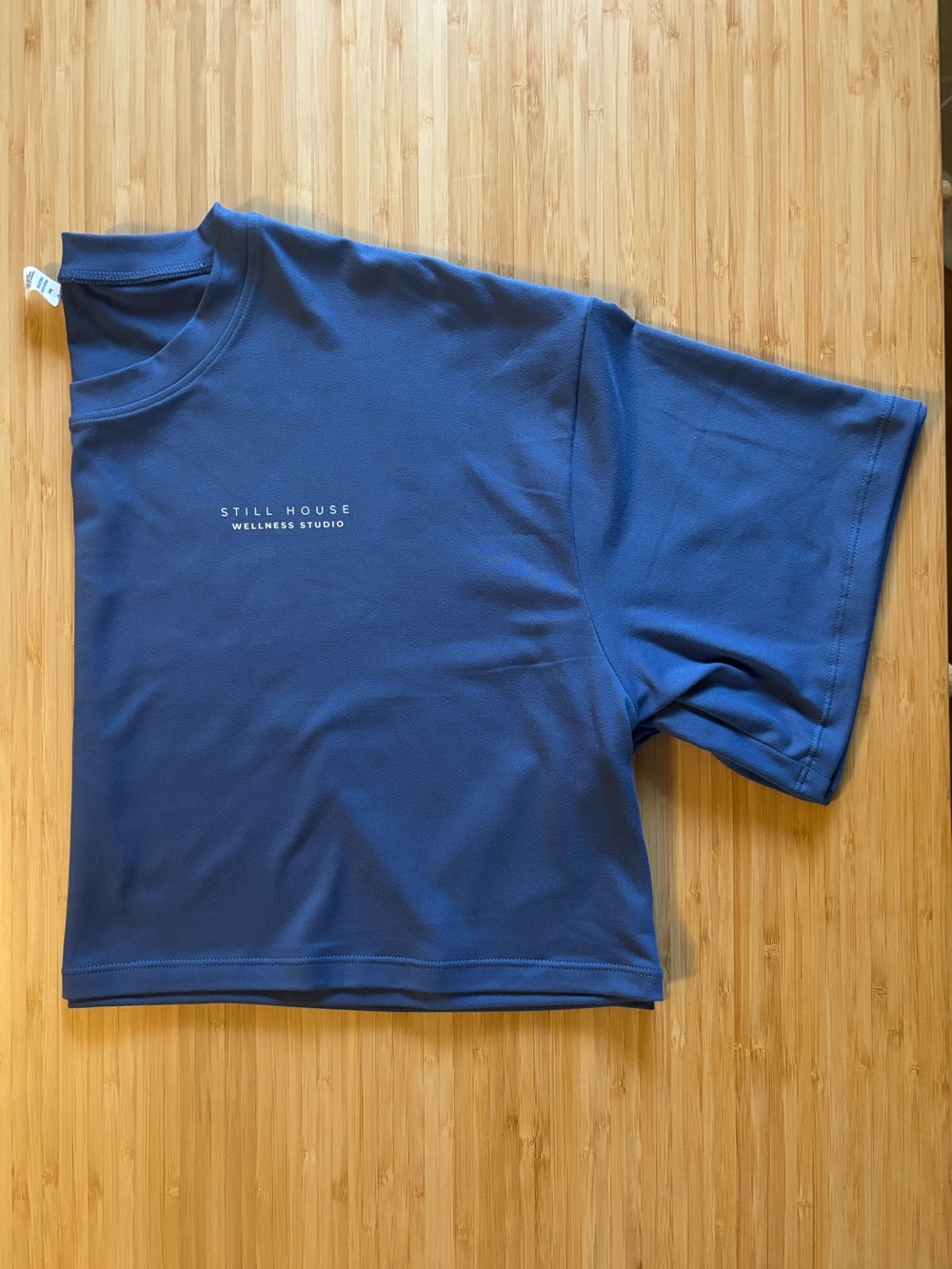 Still House Blue Boxy Cropped Top